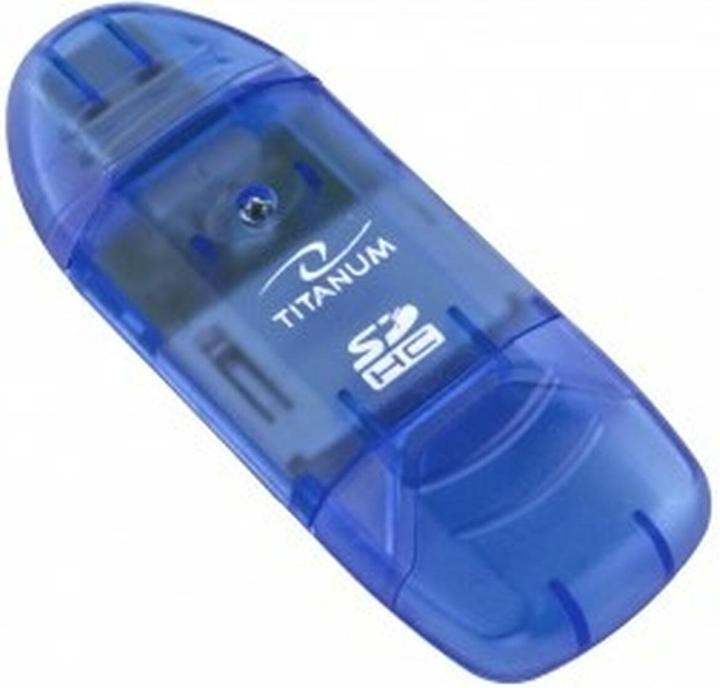 Image du produit Titanum TA101B - MMC,MS Duo,MS PRO Duo,RS-MMC,SD,SDHC,xD - Bleu - 480 Mbit/s - USB 2.0 - (USB 2.0)