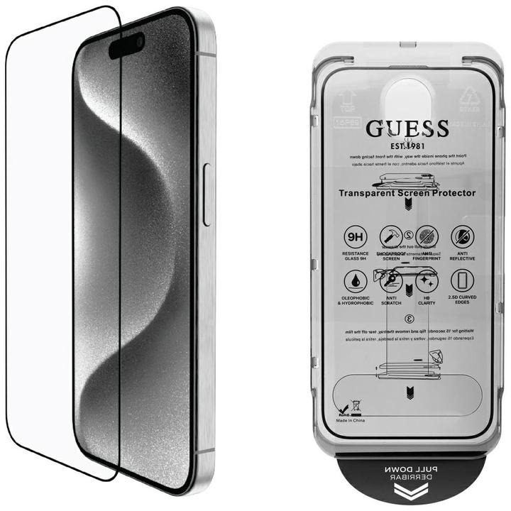 Guess BP Rhinestone 2in1 Screen Protector and Camera Lens Set for iPhone 16 Pro Max - Gold (1 Stück, Apple iPhone 16 Pro)