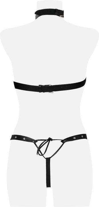 Actual product image Grey Velvet 3-piece chain harness set (XS, S)