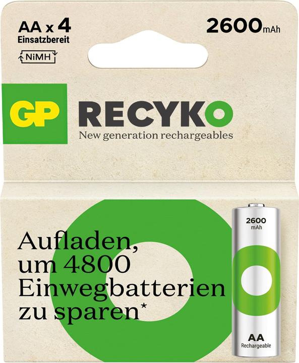 Produktbild GP Batteries ReCyko (4 Stk., AA, 2600 mAh)