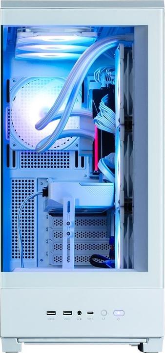 Actual product image Zalman GHE P50 DS ATX Case Tempered Glass Panoramic View - White (ATX)