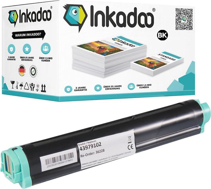 Produktbild Inkadoo Toner kompatibel zu OKI 43979102 / B410 Toner, schwarz Schwarz (BK)