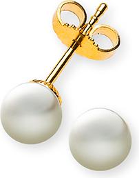 Natsumi Schmuck Ohrstecker Perle Gelbgold 18K/750 Ø 5.5-6.0mm (750/18 K Gelbgold)