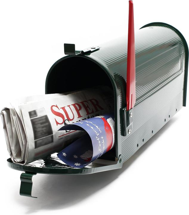 Produktbild Wiltec US Mailbox 180x220x480mm Briefkasten amerikanisch Fahne Stahl