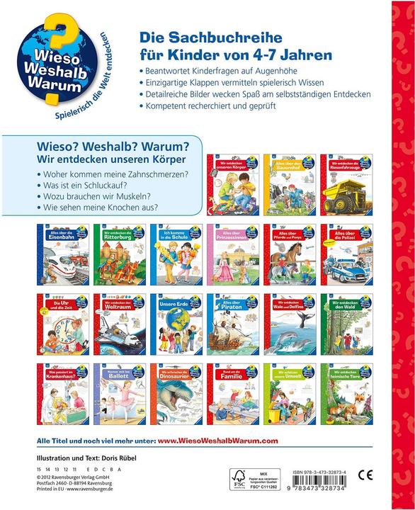 Actual product image Ravensburger Wir entdecken unseren Körper (German, Doris Rübel, 2012)