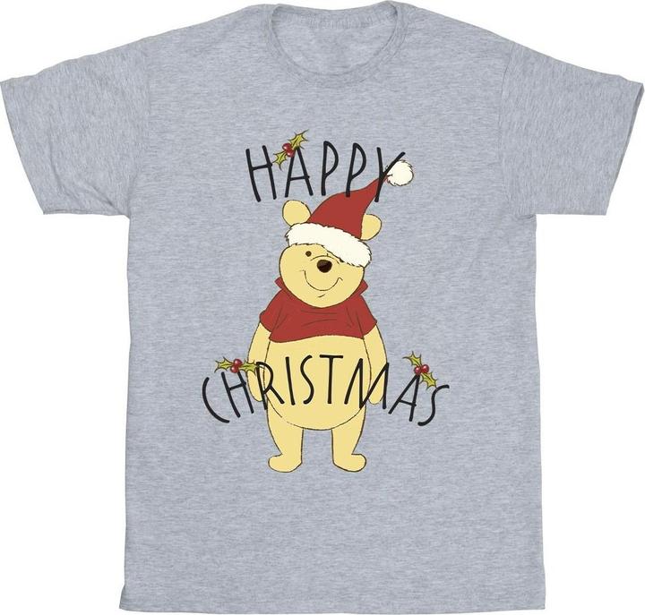 Disney Winnie The Pooh Happy Christmas Holly TShirt Mädchen