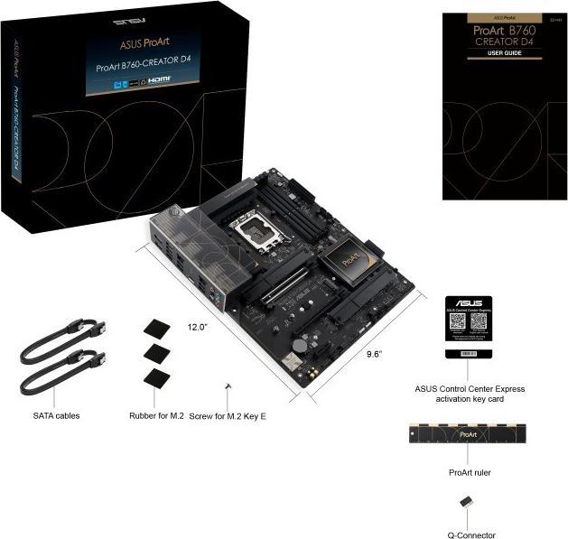 Immagine prodotto ASUS PROART B760-CREATOR D4 (LGA 1700, Intel B760, ATX)