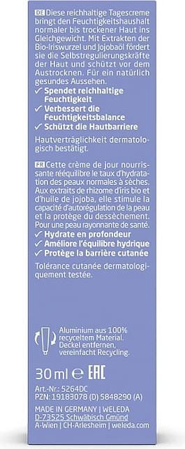 Nutritional values and ingredients Weleda Iris Day Care Tb 30ml (30 ml, Day cream)