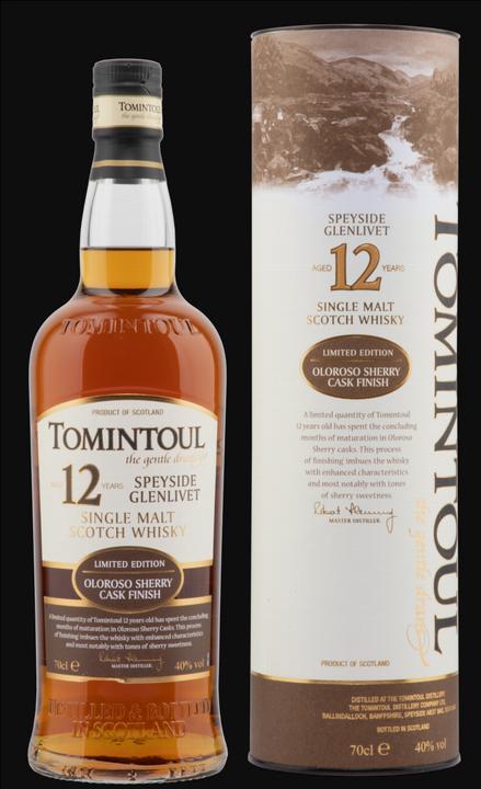 Actual product image Tomintoul 12 years Sherry Cask 0.7 l (Single Malt, Scotch whisky)