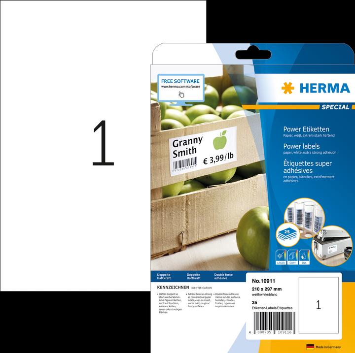 Produktbild HERMA Power Etiketten A4