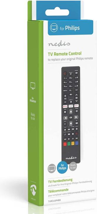 Produktbild Nedis Ersatz Fernbedienung | Passend für: Philips | Vorprogrammiert | 1 Gerät | Amazon Prime / Netfl (Gerätespezifische Fernbedienung, Infrarot)