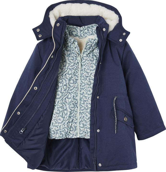 Actual product image Vertbaudet Girls' 3-in-1 quilted jacket with recycled polyester (92)