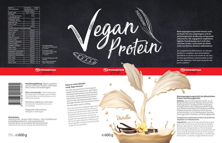 Actual product image PowerFood One Vegan Protein (Vanilla, 1 pcs., 600 g)