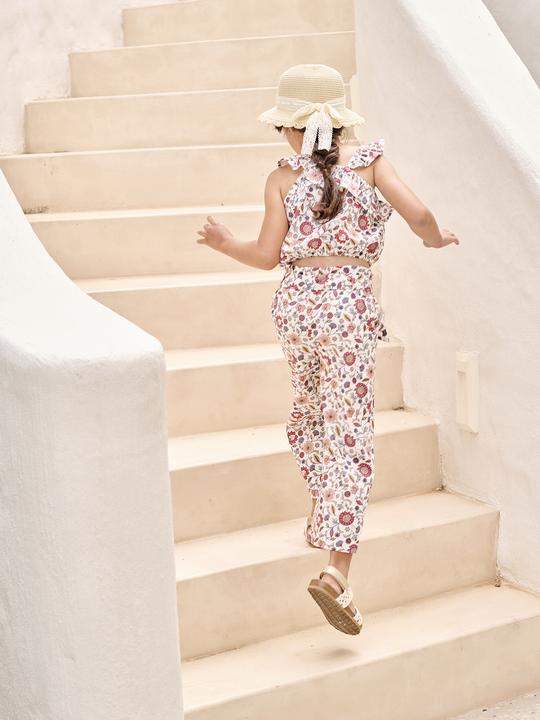 Immagine prodotto Vertbaudet Asymmetrische Mädchen Volantbluse mit Blumenprint (86)