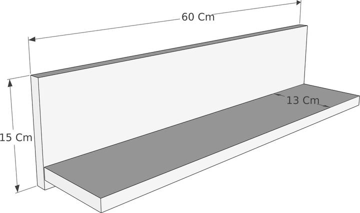 Actual product image Skye Decor Shelf (60 x 13 x 15 cm)