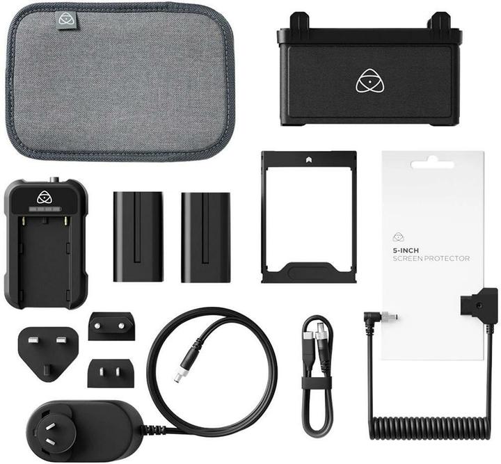 Actual product image Atomos 5" Accessory Kit (copy) (Charger, Cable, Rechargeable battery, Various video accessories)