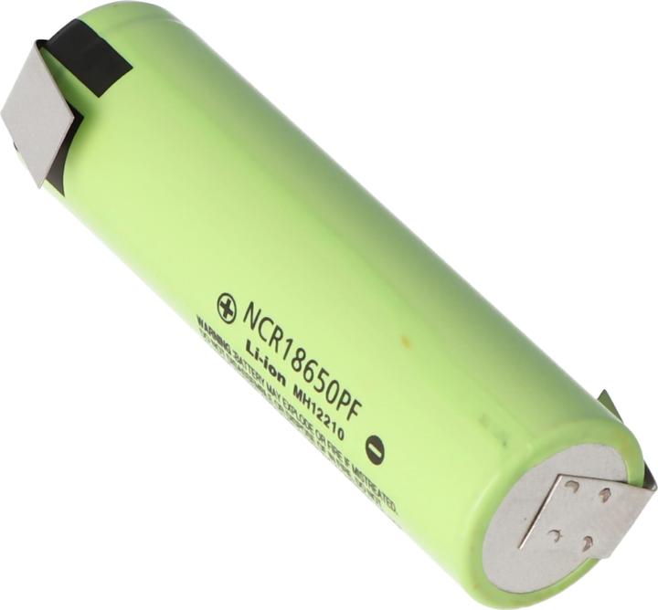 Actual product image Panasonic Akku NCR18650PF – (NCR18650PD) + Lötfahne Z (1 pcs., 18650, 2900 mAh)