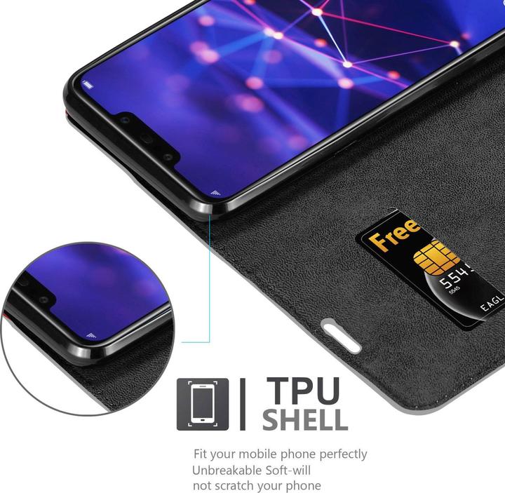 Actual product image Cadorabo Book Invis. Magnetic cover (Mate 20 Lite)