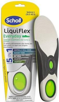 Actual product image Scholl Liquiflex Everyday Comfort Shoe Technology 5 in 1 Insoles Size S 35.5-40.5