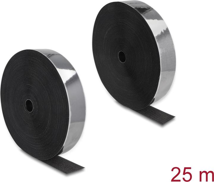 Delock Velcro tape 25m x 50mm Durable and self-adhesive (50 mm)