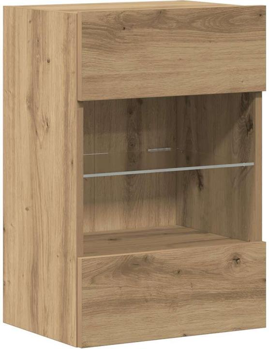 Image du produit VidaXL Meubles TV muraux avec lampes LED 2 pcs. Chêne Artisan Meuble TV suspendu