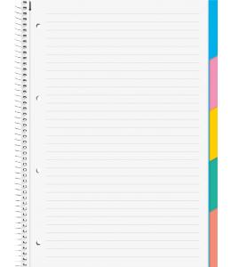 Actual product image College notebook with register (A4, Plain, Soft cover)