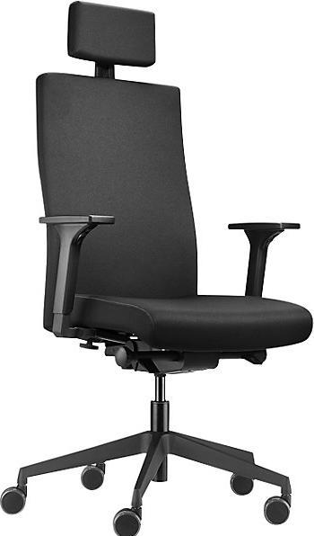 Actual product image Trendoffice DAUPHIN Bürostuhl to-strike comfort mit Nackenstütze 9246 Stoff schwarz Gestell (9246)