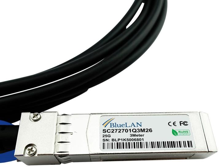 Actual product image BlueOptics Networks 10520 compatible BlueLAN DAC SFP28 SC272701Q1M30