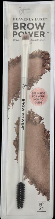 Actual product image It Cosmetics Heavenly Luxe Brow Power Universal Brow-Transformer Brush 21 - Angled Brush Spoolie Brush - For (Eyebrows)