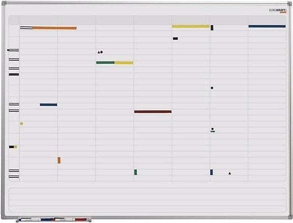 Image du produit eurokraft basic Planning hebdomadaire, neutre, division en 7 jours, l x h 1200 x 900 mm.