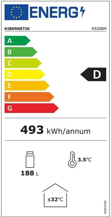 Energie-Label Kibernetik Ks208m (188 l)