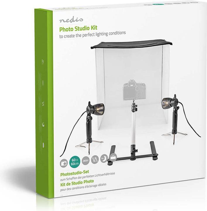 Image du produit Nedis Kit Studio Photo 400 lm Pliable Fonds incl. sac de transport inclus Noir