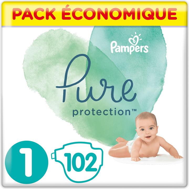 Pampers Pure Protection (Gr. 1, Halbmonatsbox, 102 Stück)