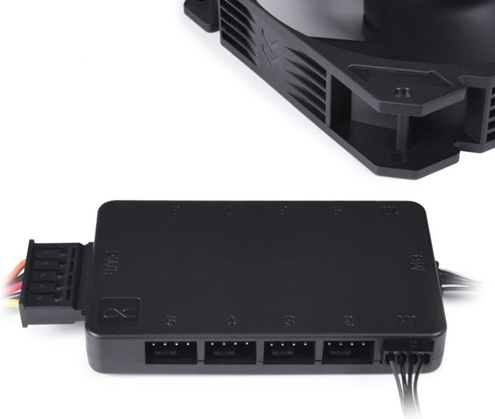 Produktbild Alphacool Core 10x 4-Pin PWM Splitter - schwarz (10 Lüfter)