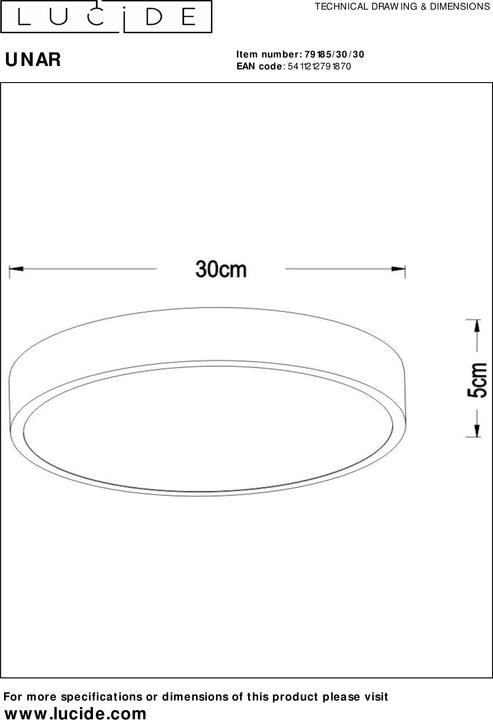 Actual product image Lucide Unar (1140 lm)