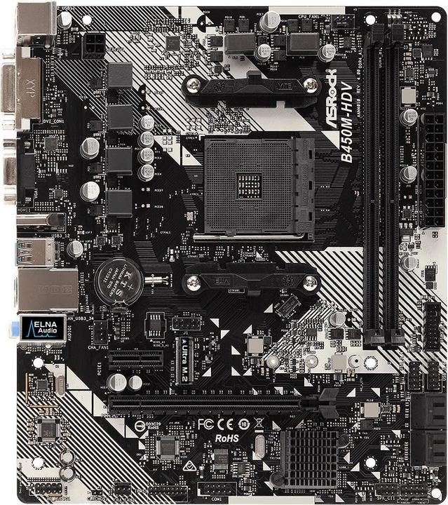 Actual product image AsRock B450M-HDV R4.0 B450 (AM4, AMD B450, mATX)
