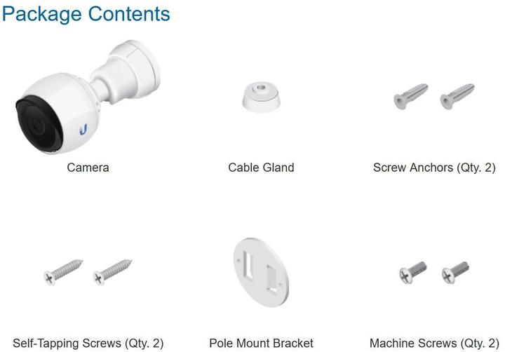 Actual product image Ubiquiti UniFi Video Camera UVC-G4-Bullet 3-pack (2688 x 1512 Pixels)