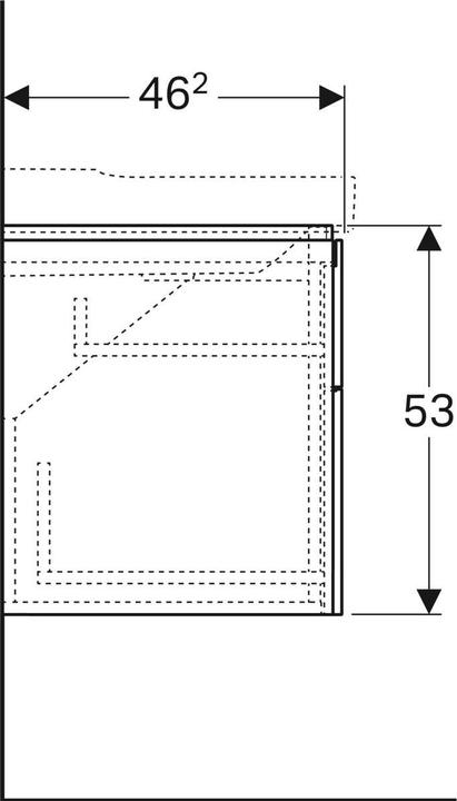Produktbild Geberit Waschtischunterschrank Xeno wei hochglanz 4 Auszge mit Softeinzug fr 120 cm 5 (53 x 117 cm)