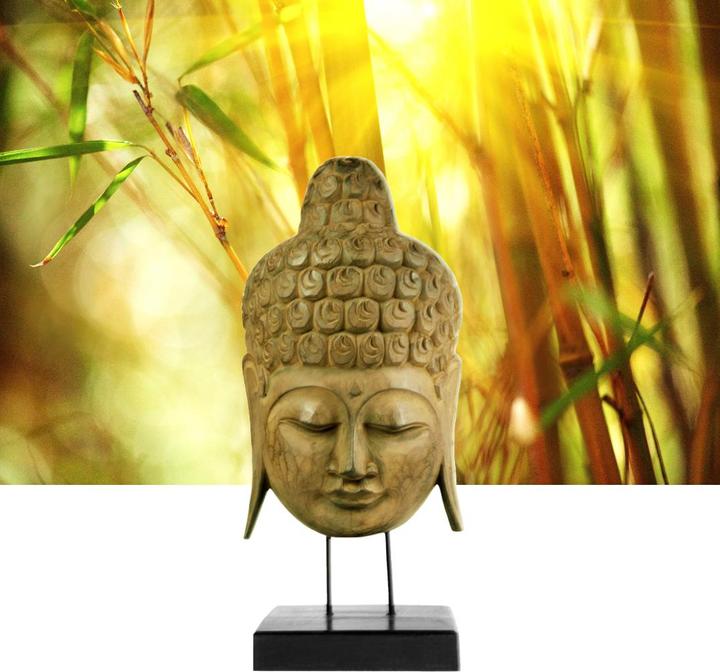 Immagine prodotto Natura Punto Maschera di Buddha su supporto di legno di albesia, altezza 65 cm