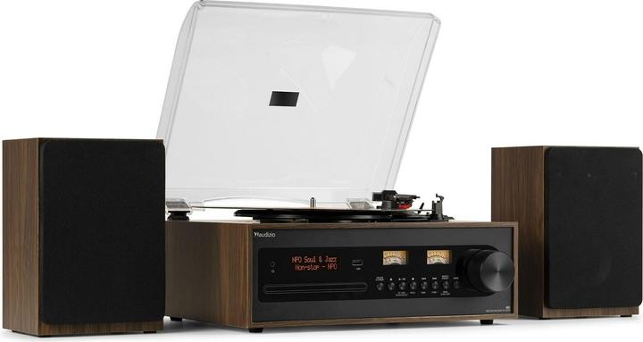 Actual product image Audizio Platenspeler met speakers - Boston platenspeler Bluetooth, CD speler en DAB (Manual)