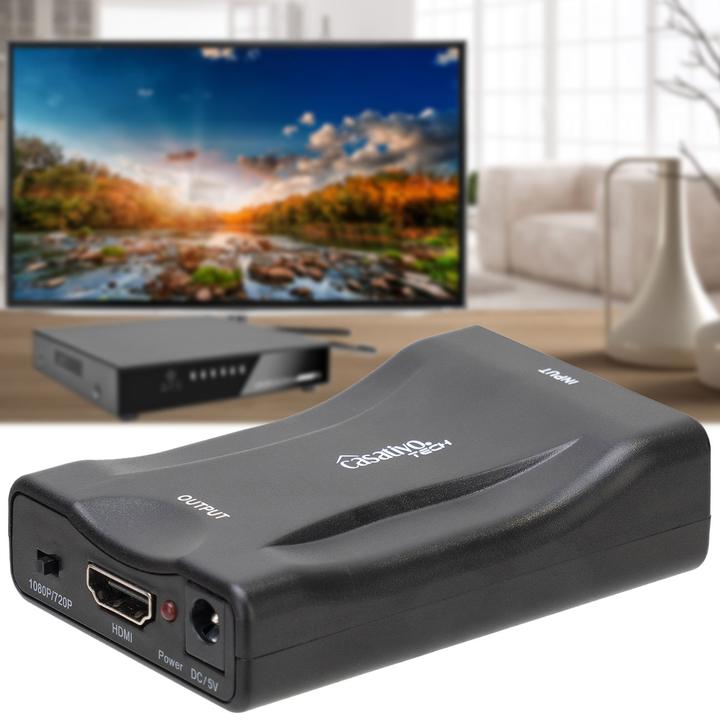 Actual product image Casativo Scart to HDMI converter / adapter, 720p / 1080p (Scart, HDMI, 8.80 cm)
