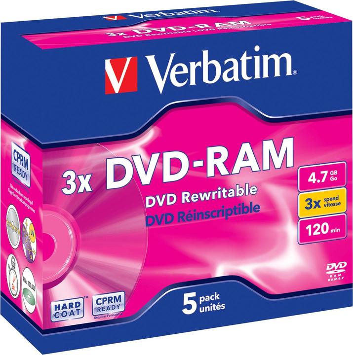 Verbatim DVD-RAM, paquet de 5 (5 x)