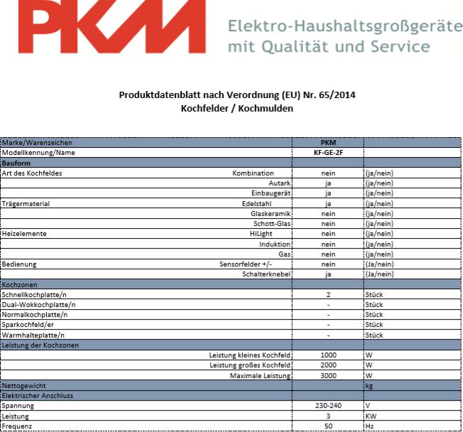 Actual product image PKM KF-GE-2F Kochfeld Autark Doppelkochplatte Doppelkochfeld Edelstahl