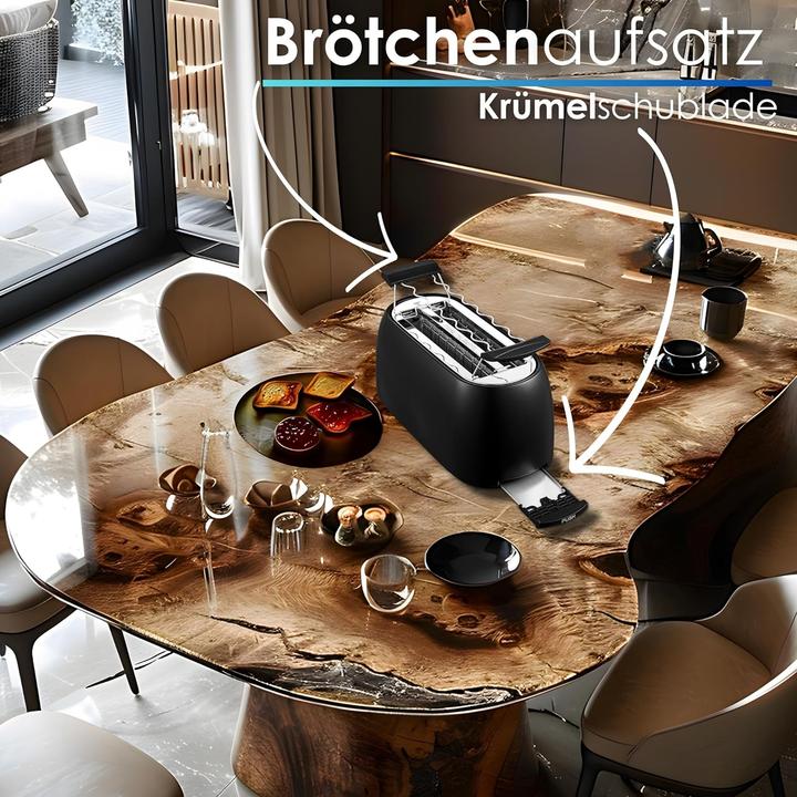 Actual product image Steinborg Langschlitztoaster mit Brötchenaufsatz