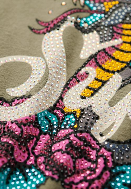 Actual product image Superdry 's casual t-shirt tattoo script (XS)
