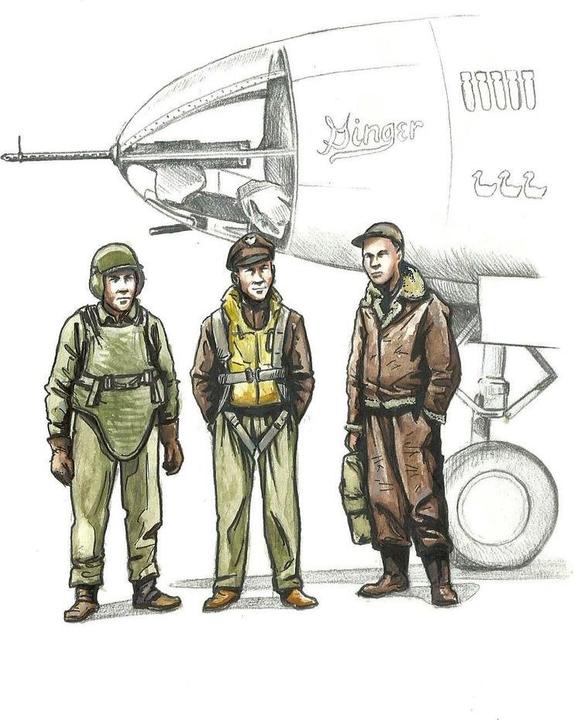 Produktbild CMK WWII US bomber pilot and two gunners