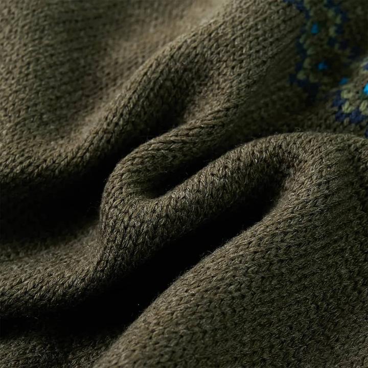 Produktbild VidaXL Kinderpullover Gestrickt Khaki 104,Material: 100 (104)
