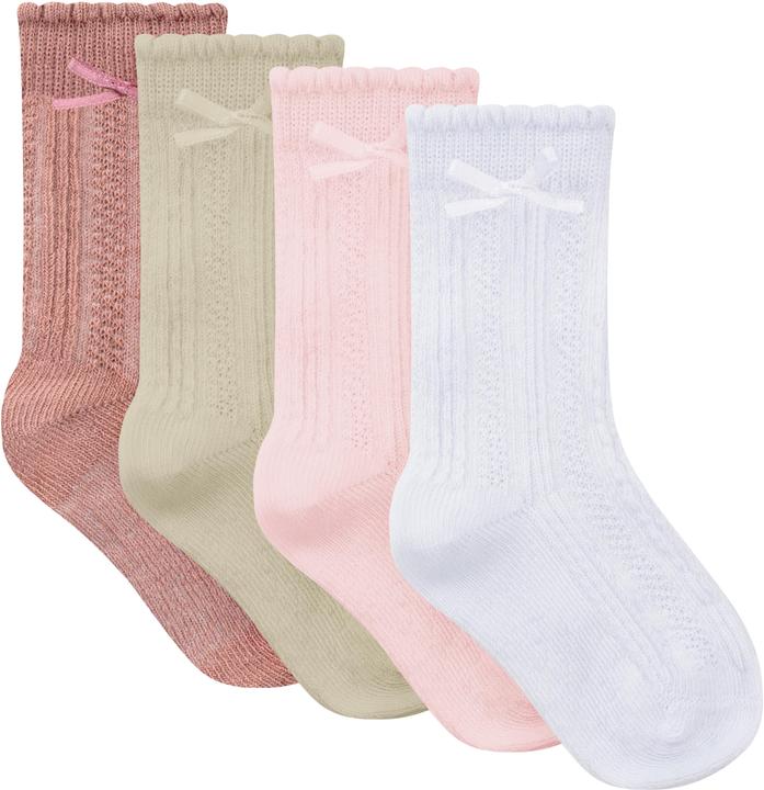 Image du produit Normani 4 paires de chaussettes pour enfants avec noeud - 9591 (paquet de 4, 23 - 26)