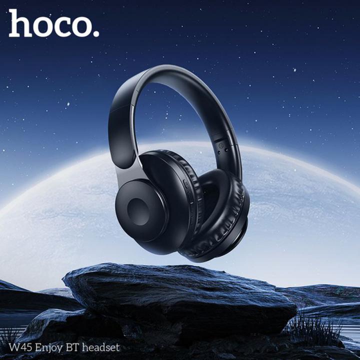 Actual product image Hoco W45 Enjoy Wireless Bluetooth in-ear headset black (46 h, Wireless)