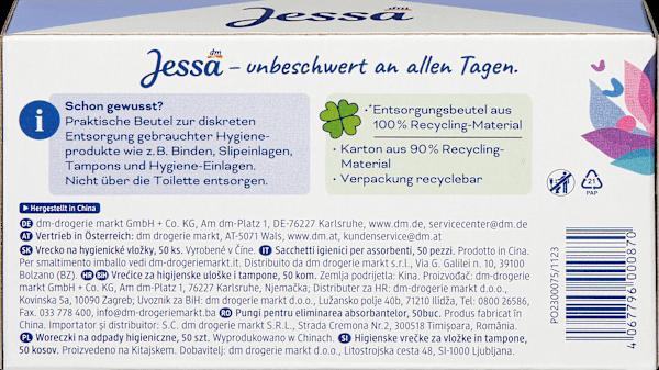 Valeurs nutritives et ingrédients dm Jessa Sacs d'élimination (50 x)